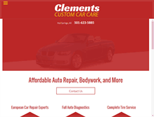 Tablet Screenshot of clementscustomcarcare.com
